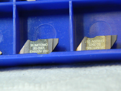 Sumitomo Carbide Grooving Insert 2047SG EH520V, 0.047" Cut Width Qty 10 U10