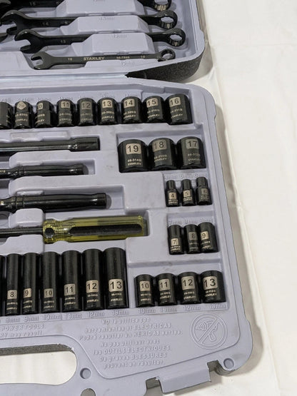 Stanley Socket Set: Deep Standard, 99 Pc, 1/4, 3/8" Drive 92-839