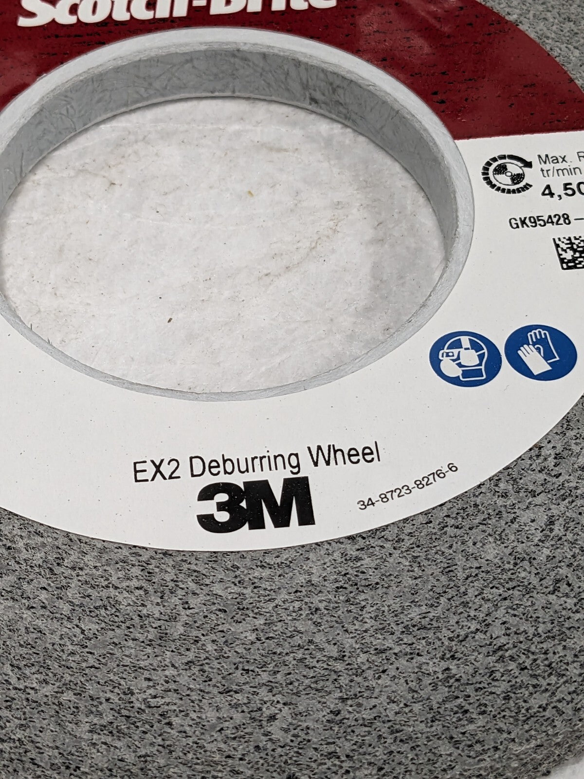 3M EX2 Deburring Wheel, 8 in x 1/2 in x 3 in 8S FIN, 7010366637