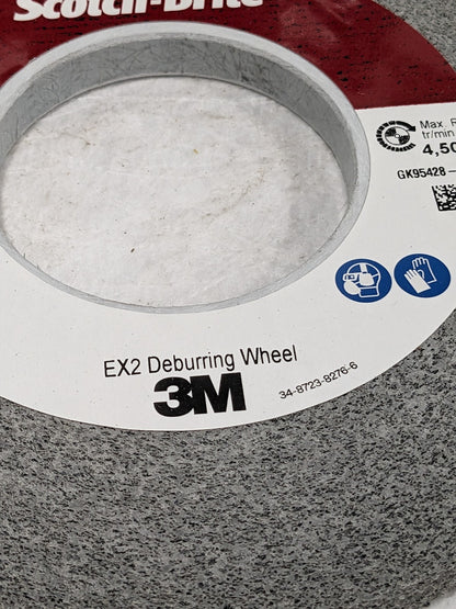 3M EX2 Deburring Wheel, 8 in x 1/2 in x 3 in 8S FIN, 7010366637