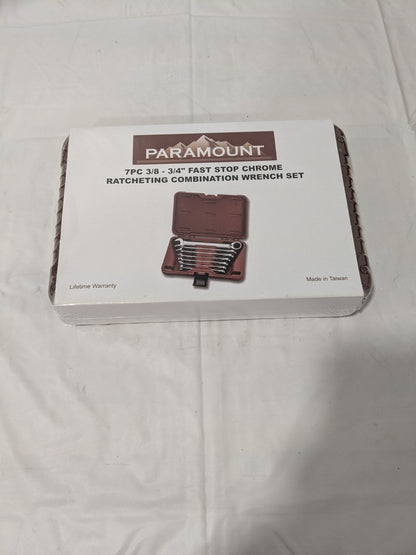 Paramount Reversible Combination Wrench Set: 7 Pc, 3/8 to 3/4" PAR-7PCSB5R-IN