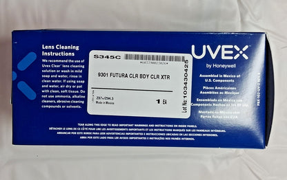 Uvex Futura Safety Goggles Clear Anti-Fog OTG Indirect Vent Qty 3 S345C