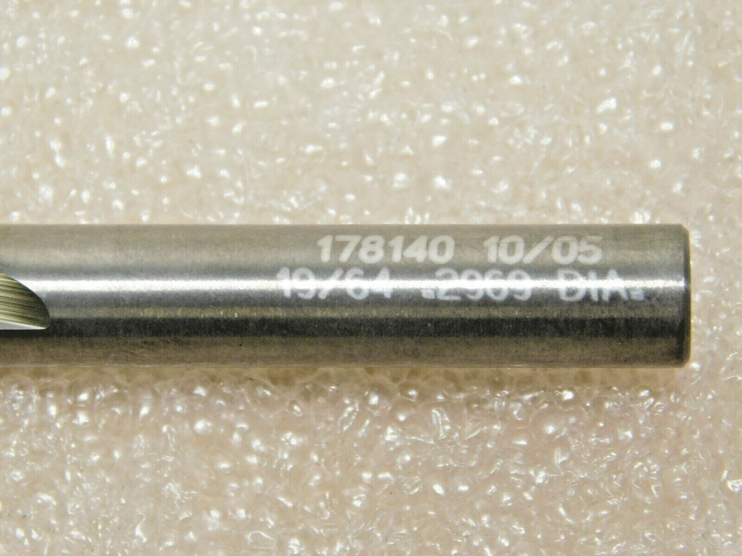 Metal Removal Carbide Straight Flute Stub Drills RH 19/64" 140° 2FL Qty 3 M
