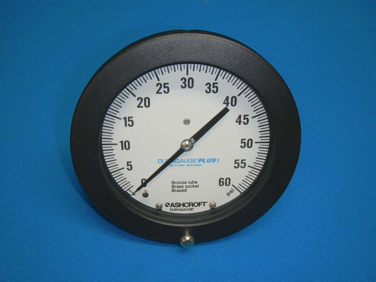 Ashcroft Duragauge  6" Flush Mount Air Pressure Gauge 60-1377as-02b-xcyll
