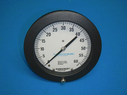 Ashcroft Duragauge  6" Flush Mount Air Pressure Gauge 60-1377as-02b-xcyll