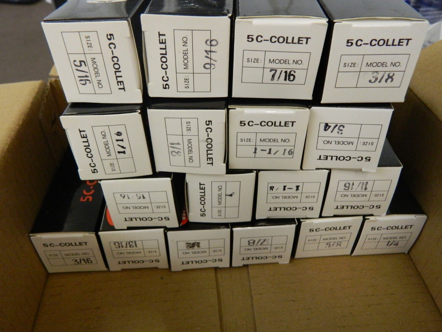 Collet Set: 18 Pc, 1/16 to 1-1/8 Capacity 230-8018