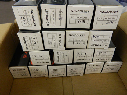 Collet Set: 18 Pc, 1/16 to 1-1/8 Capacity 230-8018