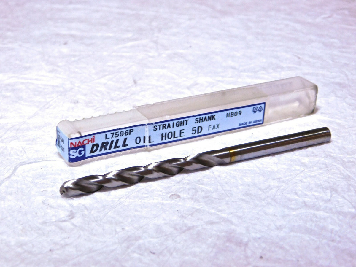 Nachi PM-HSS SG Coated Oil Hole Drill 5.5MM Diameter 99mm OAL L7596P 1314768