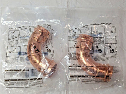 1 LOT OF 2 NIBCO PC607 90° Press Elbows Copper 1-1/2" 9056150PC