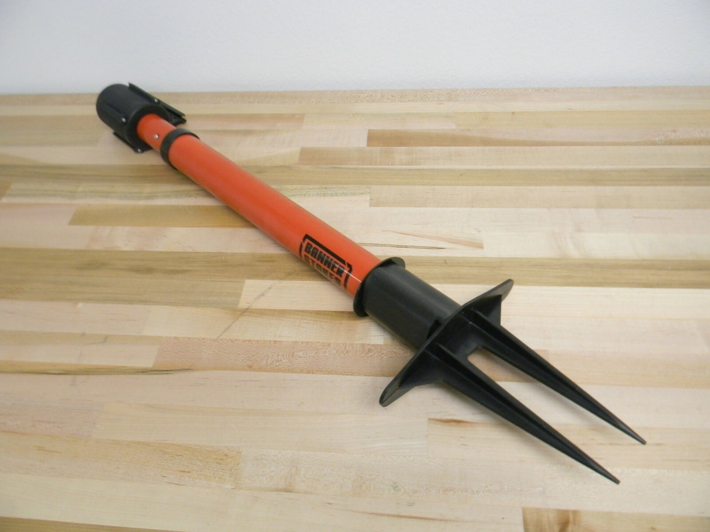 Banner Stakes PLUS 42 In Red Barrier Stanchion w/ 15 Ft Belt DANGER Keep Out