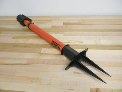 Banner Stakes PLUS 42 In Red Barrier Stanchion w/ 15 Ft Belt DANGER Keep Out