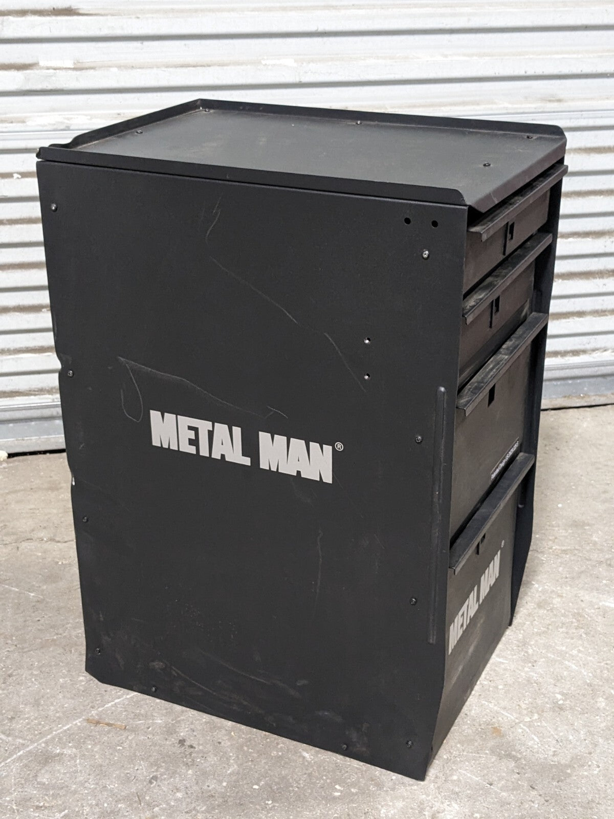 Metal Man Deluxe Welding Tool Box Storage Cabinet 4 Drawer DWC1 Used
