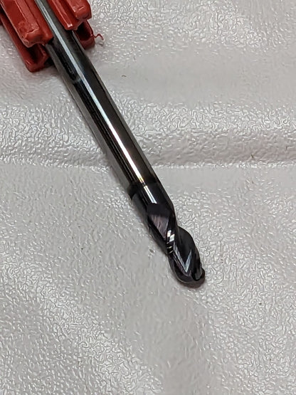 Data Flute Ball Nose End Mill 3/16 Cut Dia 5/16 LOC Qty 2 SSBNST30187