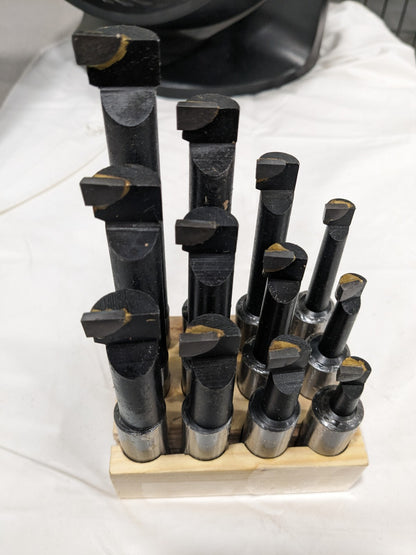 12 Pc Boring Bar Set 7/16 to 13/16" Min Diam, 3-1/8 to 6-1/2" OAL 375-1602