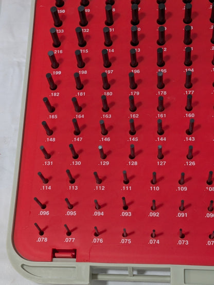 Vermont Gage 190 Pc Class ZZ Plug Gage Set: 0.061 to 0.25" Range 901100400