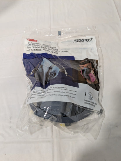3M Half Facepiece Respirator: Silicone, Bayonet, Size Large 7100134949