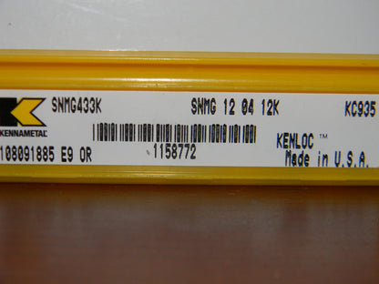 Kennametal SNMG433K SNMG120412K KC935 Indexable KENLOC Carbide Turning Inserts