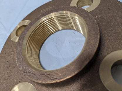 NIBCO 2" Pipe, 6" OD Cast Copper Threaded Companion Pipe Flange B515306