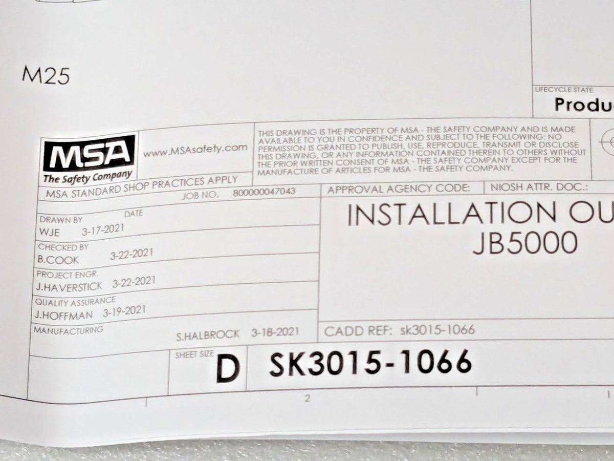 MSA JB5000 Junction Box Conduit Entry Type 3/4"-14 NPT 316 SS 10213892