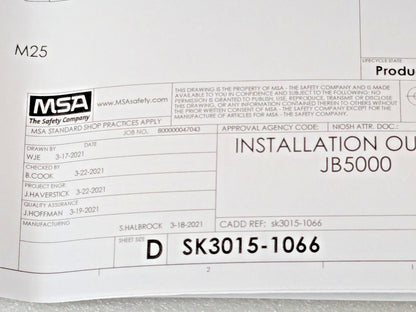 MSA JB5000 Junction Box Conduit Entry Type 3/4"-14 NPT 316 SS 10213892