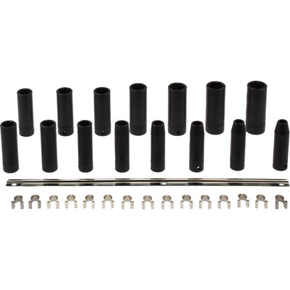 Proto Socket Set Deep Impact 15 Pc 1/2" Drive 10.00 to 24.00 mm 6 Point J74214