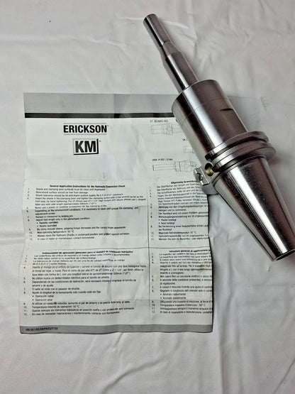 Erickson Hydraulic Tool Chuck CAT40 Taper Shank 1/4" Through Coolant 3019257