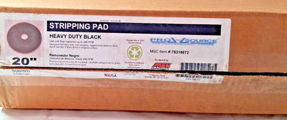 Pro-Source Floor Stripping Pads 20in Heavy Duty Black QTY5 PS-400120