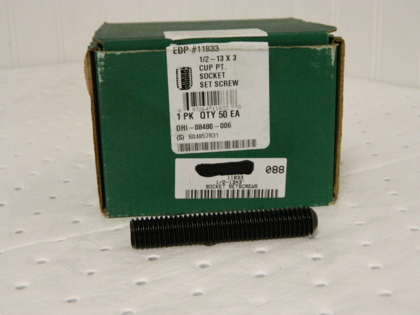 Cup Point Set Screw 1/2-13 UNC, 3" Length Under Head QTY 50 11833
