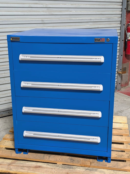 Vidmar 4 Drawer Modular Storage Cabinet 30" W. x 27" D. x 37" H. Steel Blue