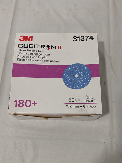 3M Cubitron II Hookit 6” Disc 180+ Grit Abrasive Sanding Disc (50ct) 31374