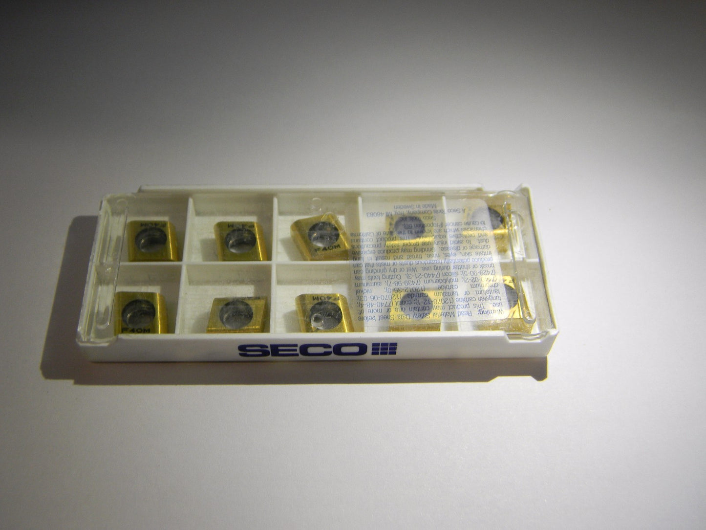Seco Carbide Milling Inserts 335.18-1005TR2-R23-M10 Grade F40M Qty. 10 86156