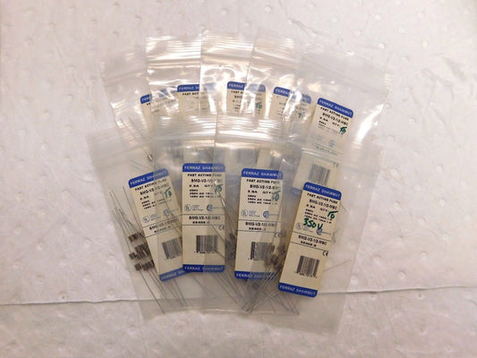 Ferraz Shawmut Fast Acting Mini Glass Fuse 350V 2.5A 10PK #SMG-V2-1/2