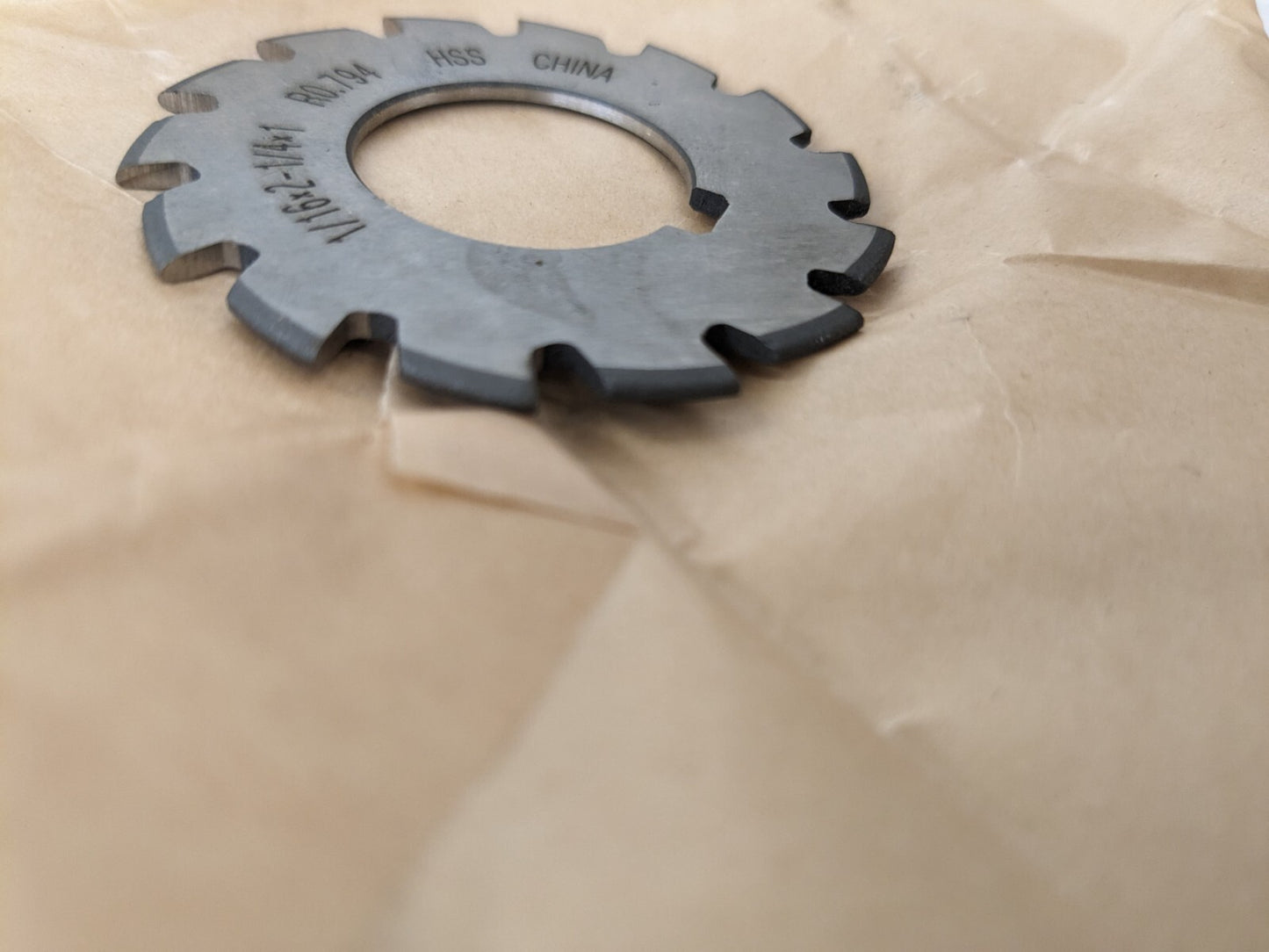 1/32″ Radius 2-1/4″ Diam12 Teeth Arbor Connection HSS Convex Radius Cutter