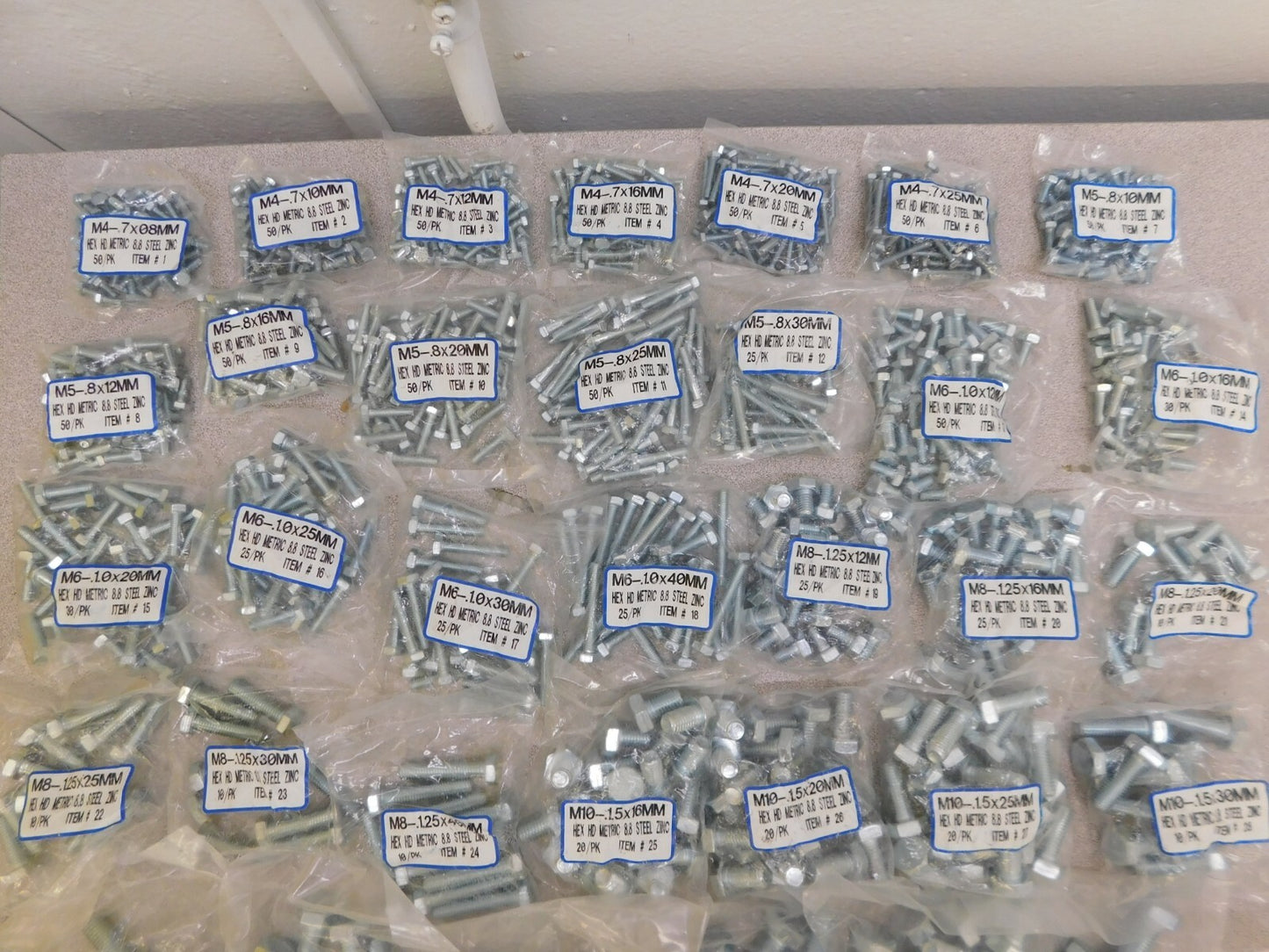 Pro-Grade Zinc Steel Hex Head Cap Screw Component Box 67758573