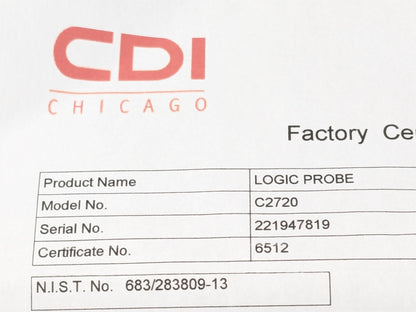 CDI Logic Probe Range 2.000" Resolution .0001" C2720