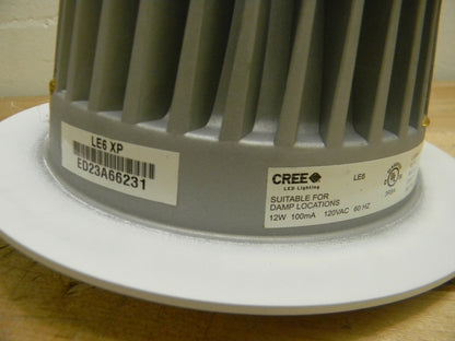 Cree 6" Adjustable LED Recessed Down Light w/ White Trim 500 Lumens 120V 12W LE6