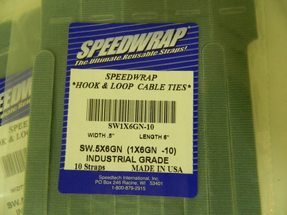 SpeedTech Hook/Loop Strap 40 Pack 6" Long 1/2" Wide 1-1/4  Bundle Dia