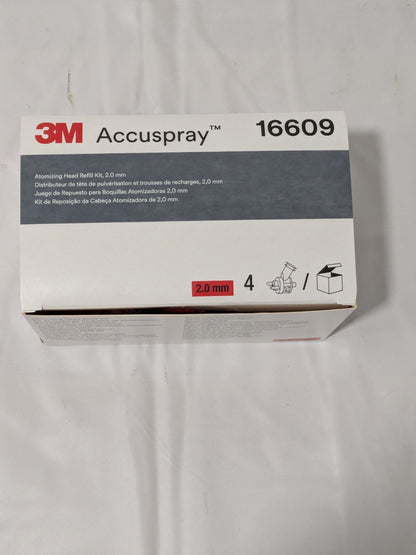 3M Accuspray Atomizing Head, 16609, Red, 2.0 mm, 4 per kit 7000045543