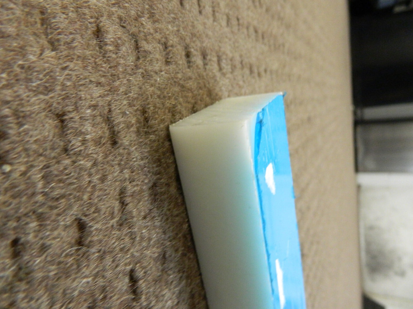 Plastic Bar:  Polyethylene, 1" Thick, 60" Long, PS-UHMW-908