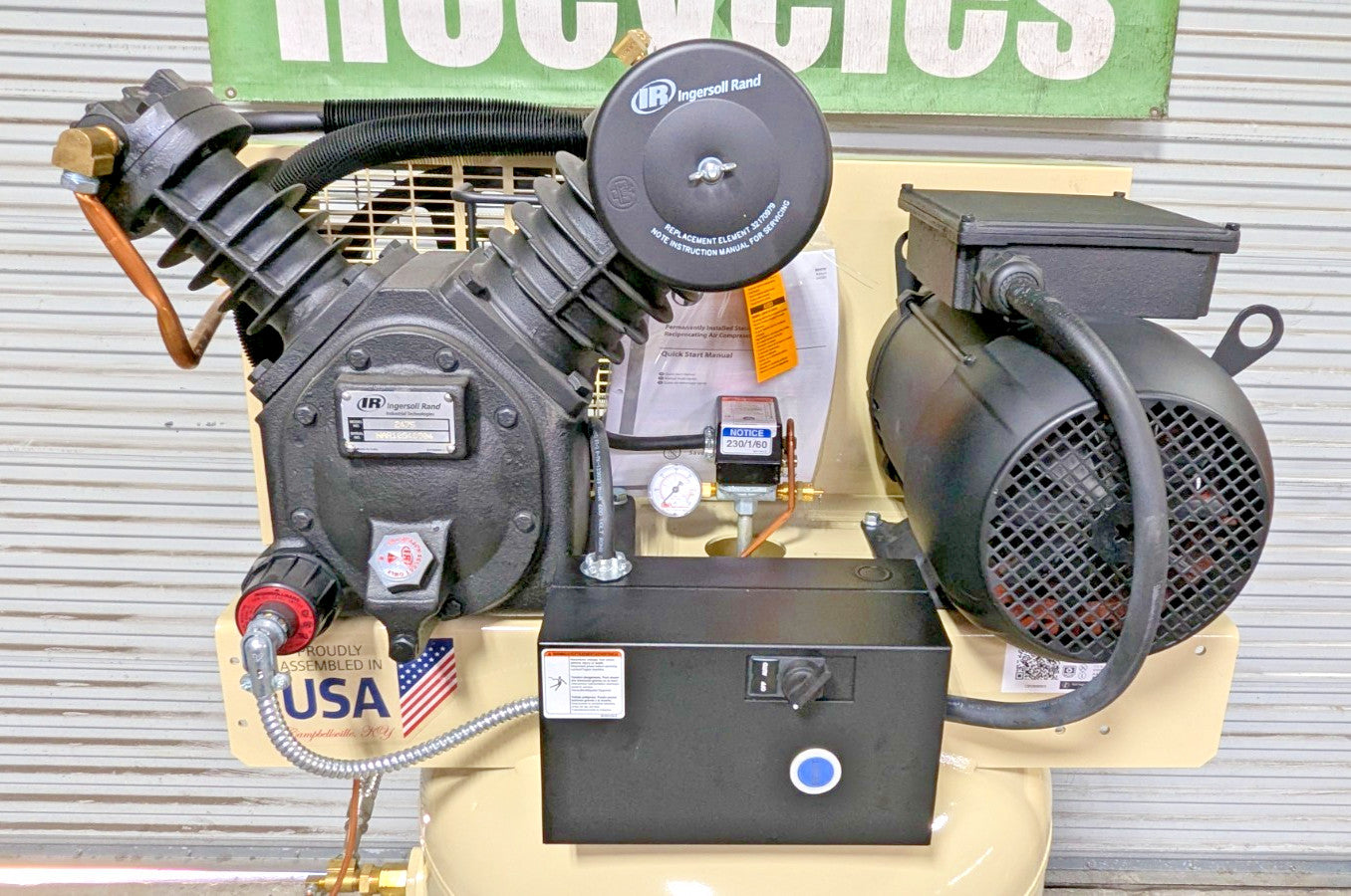 Ingersoll Rand 80Gal Air Compressor 2475N7.5-P  230V/1ph 7.5HP *Never Used*