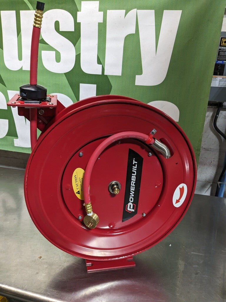 POWERBUILT Hose Reel with Hose: 3/8" ID Hose x 50'  PARTS/REPAIR  642228