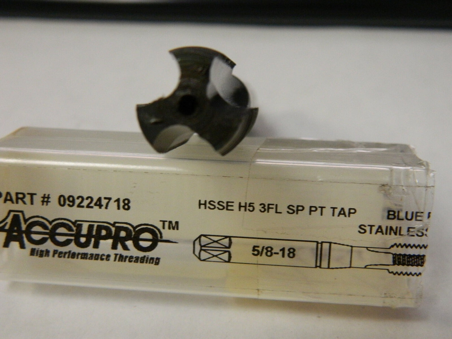 Accupro Vanadium High Speed Steel Spiral Point Tap 5/8"-18  QTY 2 9224718