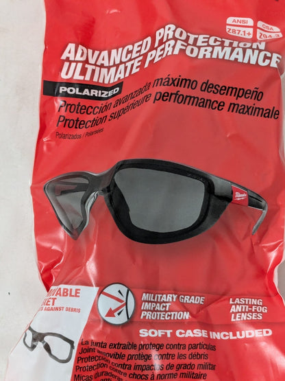 Milwaukee Polarized Lenses Safety Glasses with Removable Gasket 48-73-2046