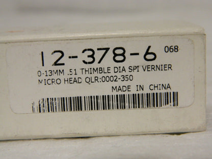 SPI 0-13mm  0.01mm  0002-050 Vernier Micrometer Heads Qty 3 12-378-6