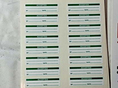 SPI Inspection & Quality Label "Accepted _BY_DATE_" Rectangle 5PK 14-100-2