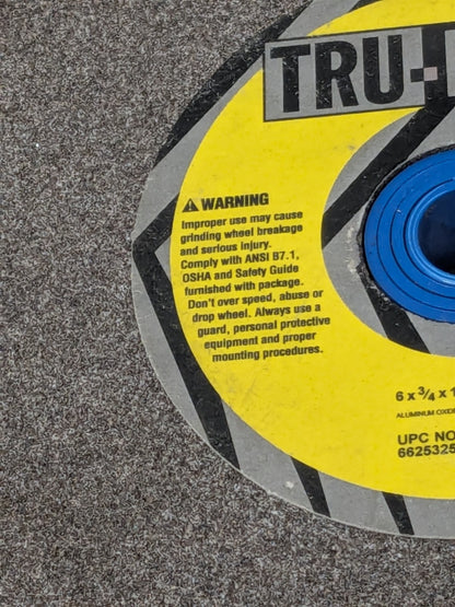 TRU-MAXX Bench & Pedestal Grinding Wheel: 6" Dia, 3/4" Thick 2 Pack 66253255097