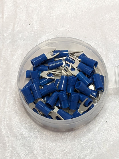 T&amp;B Standard Fork Terminal Partially Insulated, #6 Stud Qty 45 TV14-6F-XV