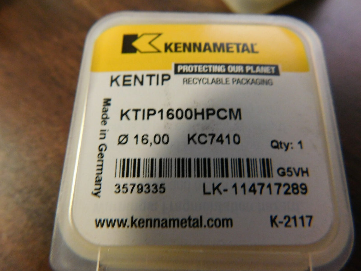 Kennametal Series KenTIP 16mm Diam  140°  Drill Tip KC7410