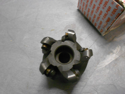Delfer Bull Nose Copy Cutter Face Mill (5) Insert 2-1/2" x 2.16" x 1" UCX6505