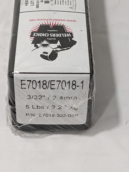 WELDER S CHOICE Stick Welding Electrode 3/32  Dia, 14", Steel Alloy 5LB 59804013